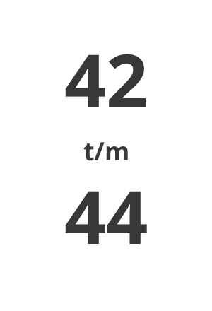 Maat 42 t/m 44