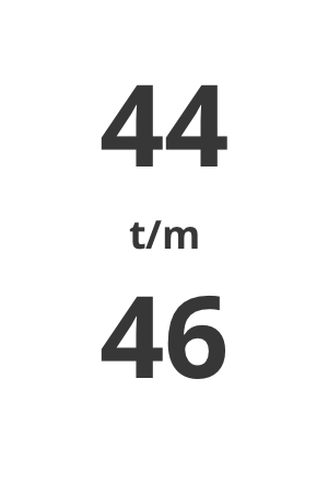 Maat 44 t/m 46