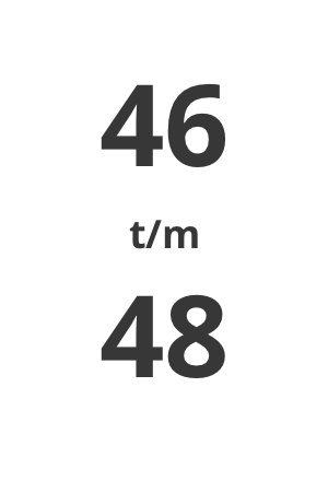 Maat 46 t/m 48