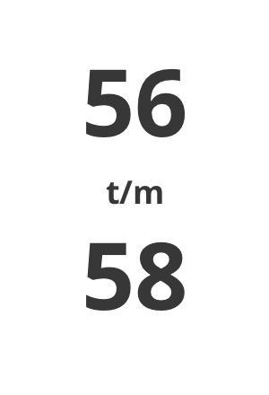 Maat 56 t/m 58